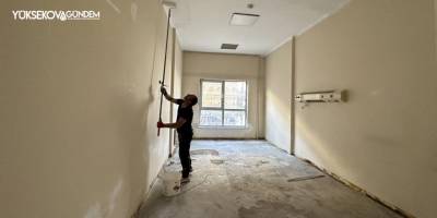 Yüksekova Devlet Hastanesinde bakım ve onarım çalışması