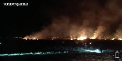 Yüksekova’da Nehil sazlığında yangın çıktı