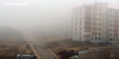 Yüksekova'da yoğun sis etkili oldu