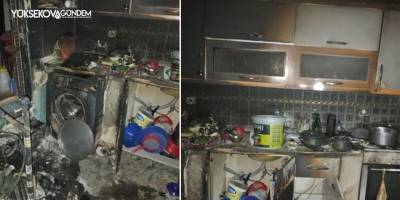 Hakkarili Muhtarın evi yangında kullanılamaz hale geldi