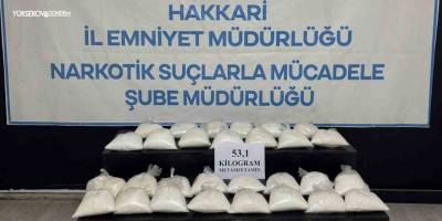 Hakkari’de 65 kilogram metamfetamin ele geçirildi