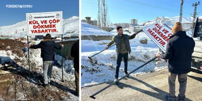 Yüksekova Belediyesi’nden Çevre Temizliği İçin Uyarı Levhaları