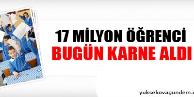 17 milyon öğrenci bugün karne alacak