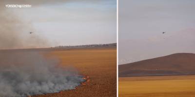 Yüksekova Nehil Sazlığı’ndaki Yangına Havadan Müdahale Başladı