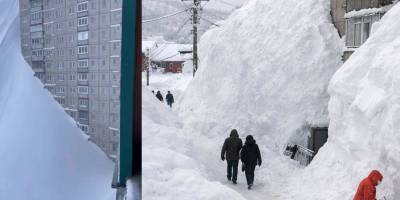 Son 30 yılın en yoğun kar yağışı: Binalar Kardan Kayboldu
