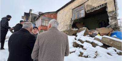 Kaymakam Akın, Kar Yağışı Nedeniyle Evi Çöken Pirüze Bala’yı Ziyaret Etti