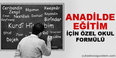 Anadilde eğitim için özel okul formülü
