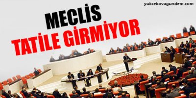 Meclis tatile girmiyor