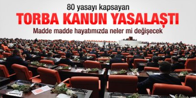 Torba Kanun teklifi yasalaştı