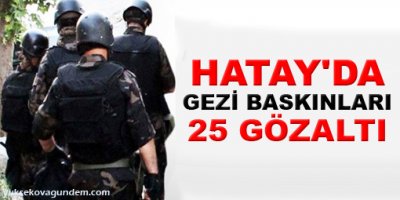 Hatayda Gezi baskınlarında 25 gözaltı