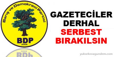 'Gazeteciler derhal serbest bırakılsın'
