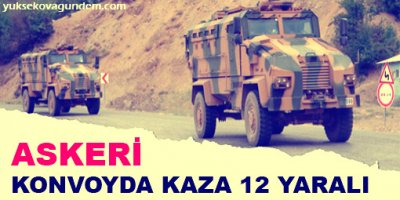Askeri konvoyda kaza: 12 yaralı