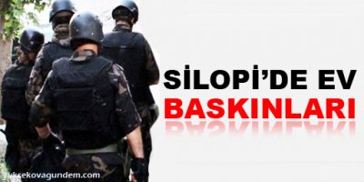 Silopi'de ev baskınları