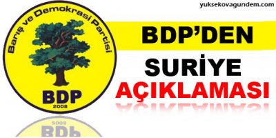 BDP'den Suriye çağrısı
