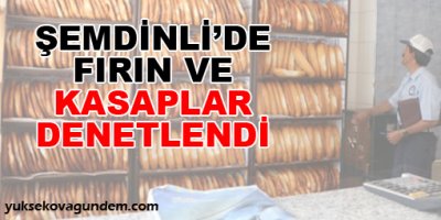 Şemdinli'de Kasap, Pastane ve Fırınlar Denetlendi