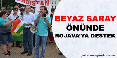 Beyaz Saray önünde Rojava'ya destek
