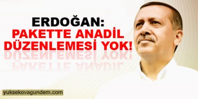Erdoğan: Pakette anadil düzenlemesi yok!