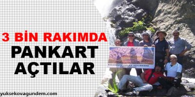 3 bin rakımda pankart açtılar