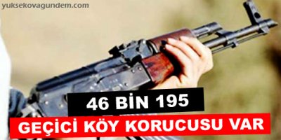 46 bin geçici köy korucusu var