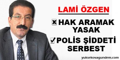 'Hak aramak yasak polis şiddeti serbest'