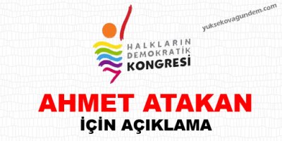 HDK'dan Ahmet Atakan için açıklama