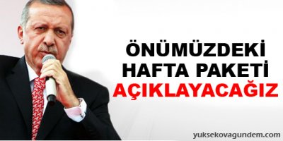 'Haftaya paketi açıklayacağız'