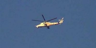 Sınırda helikopter düştü