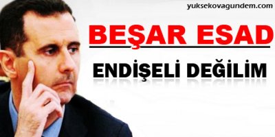 Beşar Esad: Endişeli değilim