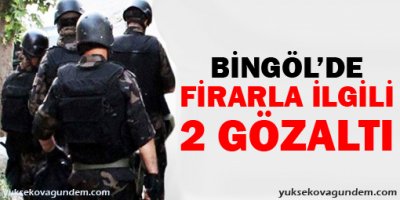 Bingöl'de firarla ilgili 2 gözaltı