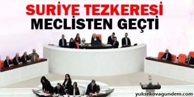 Suriye tezkeresi Meclis'ten geçti