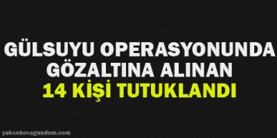 Gözaltına alınan 14 kişi tutuklandı