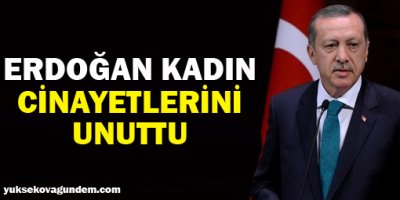 Erdoğan kadın cinayetlerini unuttu