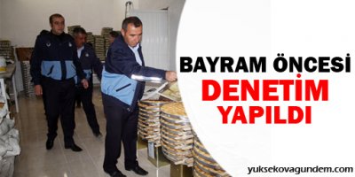 Tatlı imalathaneleri denetlendi
