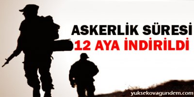 Arınç: 'Askerlik süresi 12 aya indirildi'