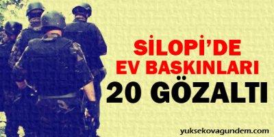 Silopi'de ev baskınları: 20 gözaltı
