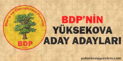 BDP'nin Yüksekova aday adayları
