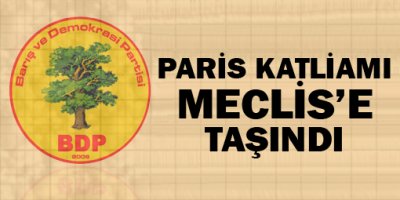 BDP Paris katliamını Meclis'e taşıdı