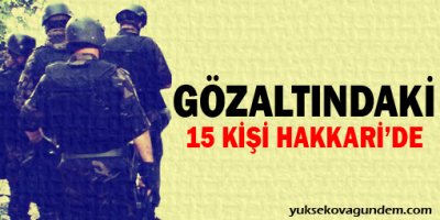 Gözaltındaki 15 kişi Hakkari'de