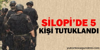 Silopi'de 5 kişi tutuklandı
