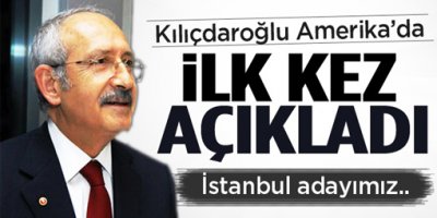 'Adayımız Mustafa Sarıgül'