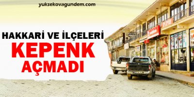 Hakkari ve ilçelerinde kepenkler kapalı