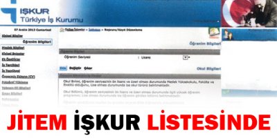 Jitem İŞKUR Listesinde