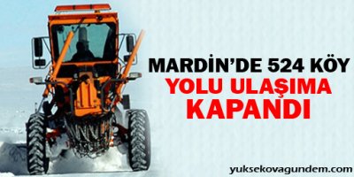 Mardin'de 524 köy yolu ulaşıma kapandı