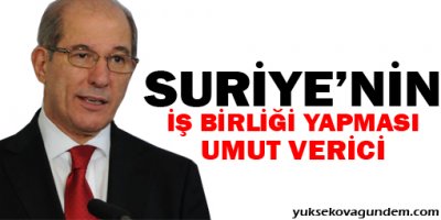 Suriyenin işbirliği yapması umut verici