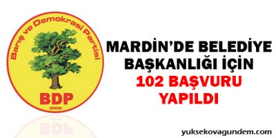 BDP'ye belediye başkanlığı için 102 başvuru yapıldı