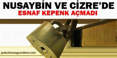 Nusaybin ve Cizrede esnaf kepenk açmadı