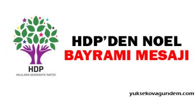 HDPden Noel Bayramı mesajı