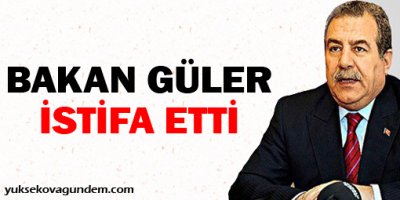 Bakan Güler istifa etti