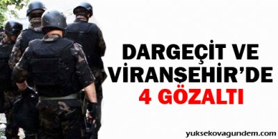 Viranşehir ve Dargeçit'te 4 gözaltı