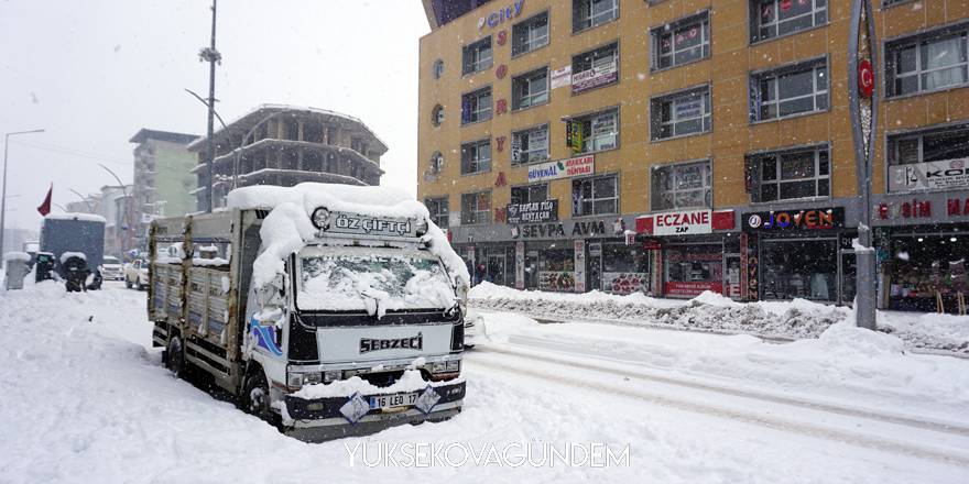 Yüksekova'da kar yağışı hayatı olumsuz etkiledi